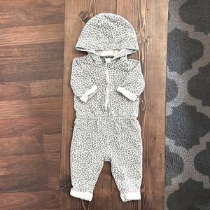 Carter’s Grey Leopard Jumpsuit - 6 Months